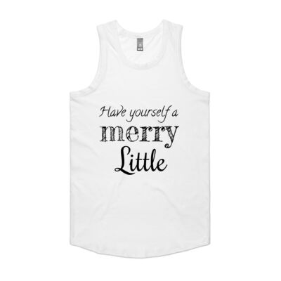 Mens little Christmas TEE - Mens Authentic Singlet Thumbnail