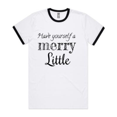Mens little Christmas TEE - Mens Ringer Tee Thumbnail